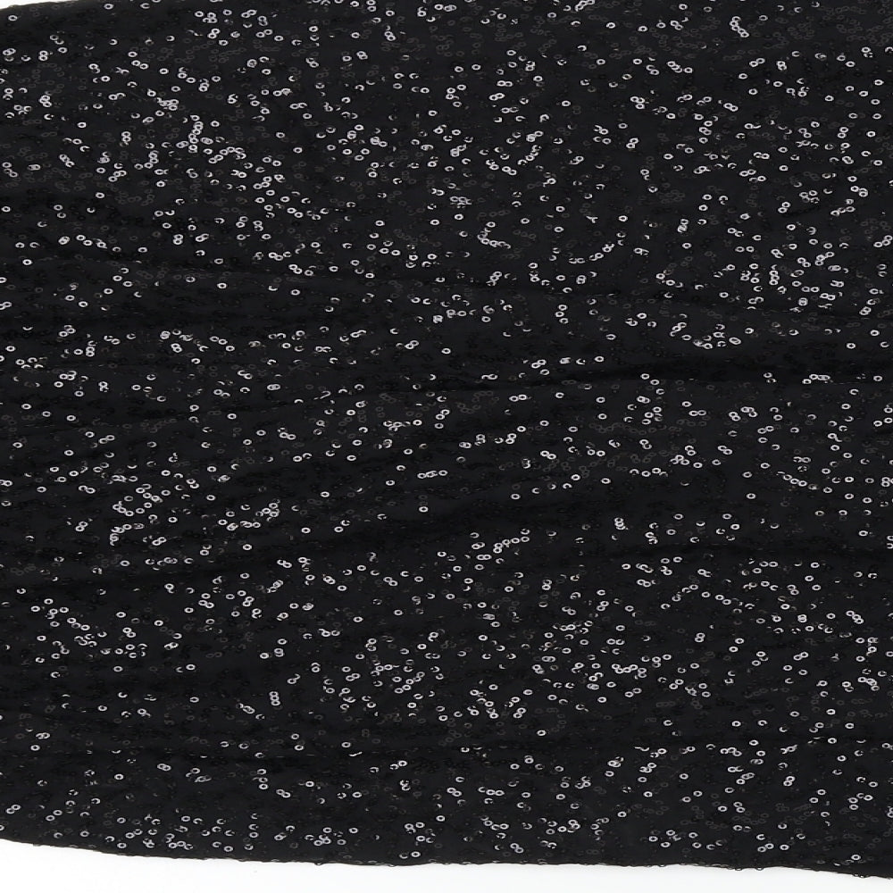 Atmosphere Womens Black   Harem Trousers Size 12 L23 in - Sequin Sparkle
