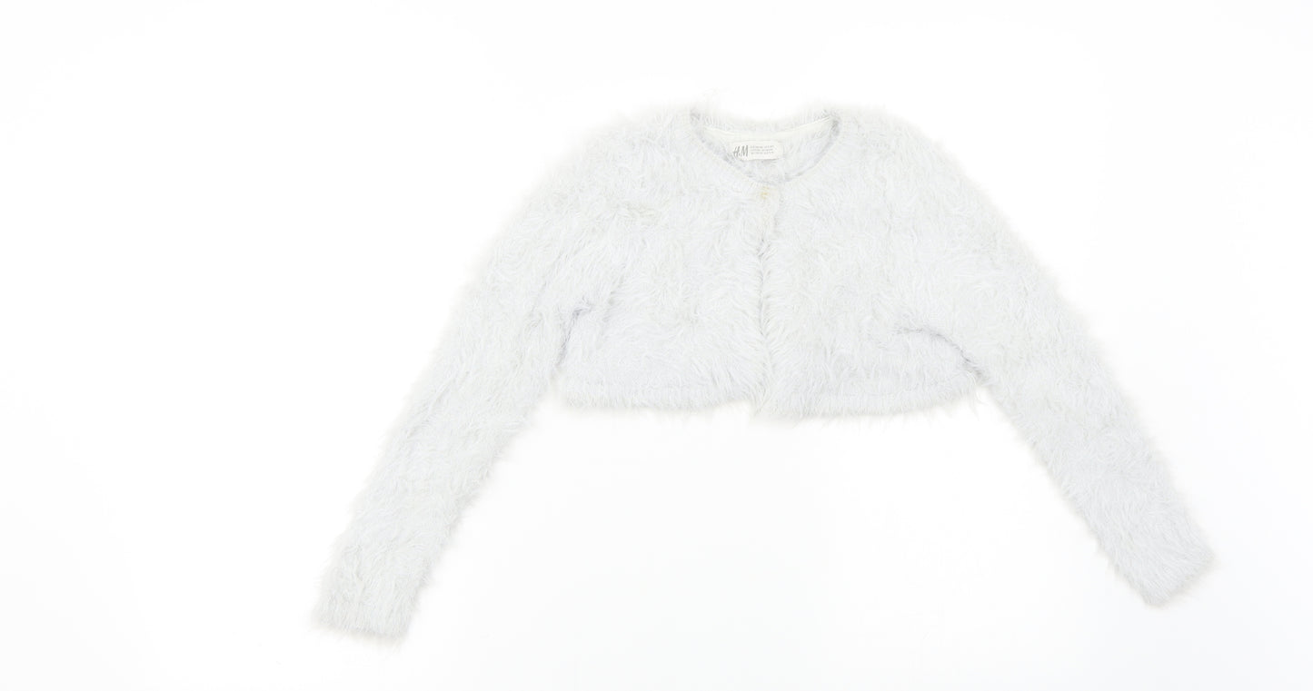 NEXT Girls Grey   Shrug Jumper Size 8-9 Years