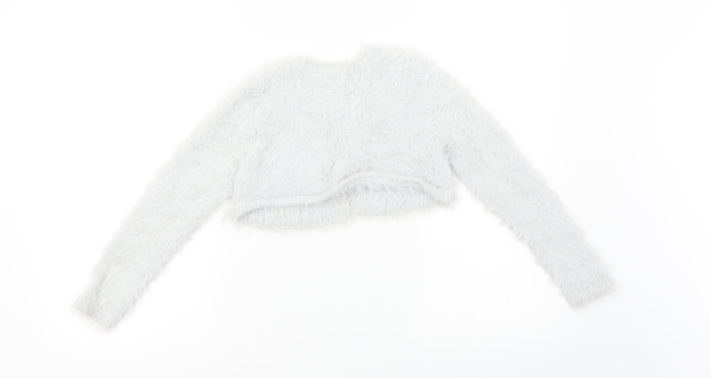NEXT Girls Grey   Shrug Jumper Size 8-9 Years