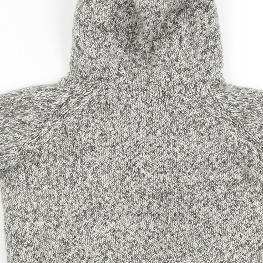 M&S Baby Grey Houndstooth  Cape Jumper Size 9-12 Months