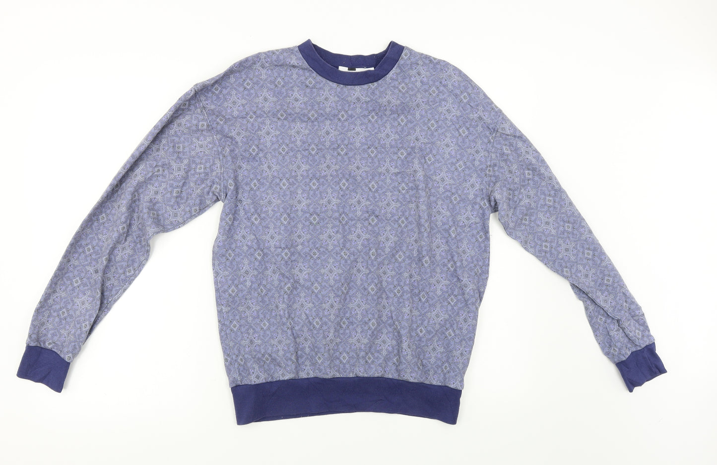 Topman  Mens Blue Geometric   Pyjama Top Size XS