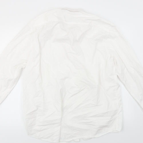 F&F Mens White    Dress Shirt Size 44