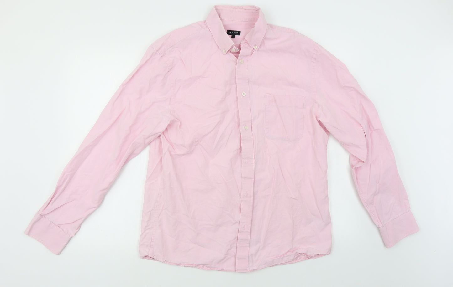 Jaeger Mens Pink    Dress Shirt Size L