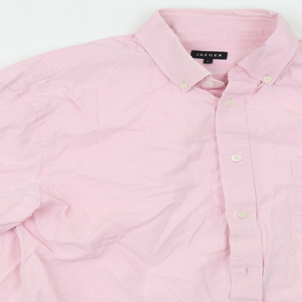 Jaeger Mens Pink    Dress Shirt Size L