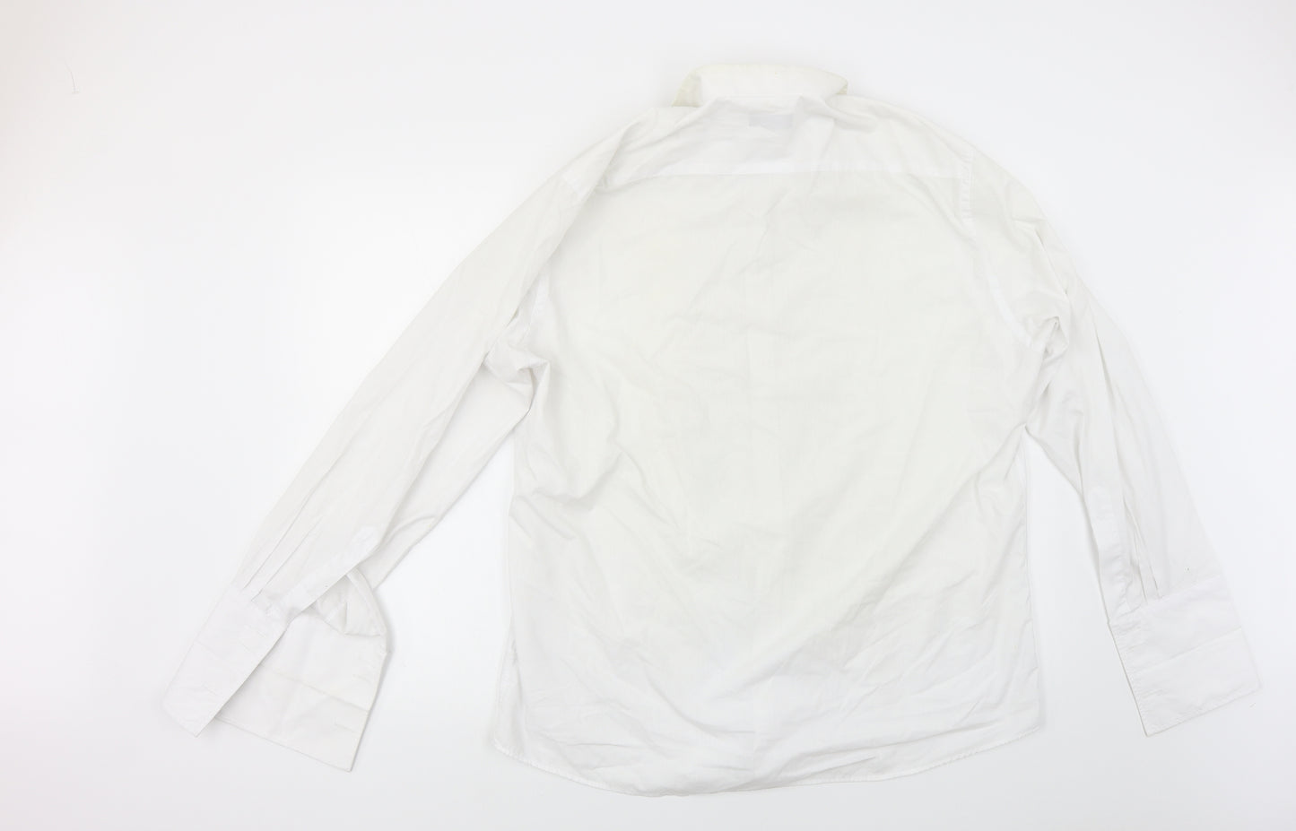 Thomas Nash Mens White    Dress Shirt Size 17