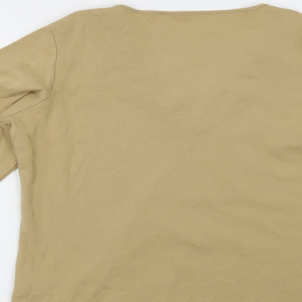 Preworn Womens Beige   Jersey Blouse Size 18