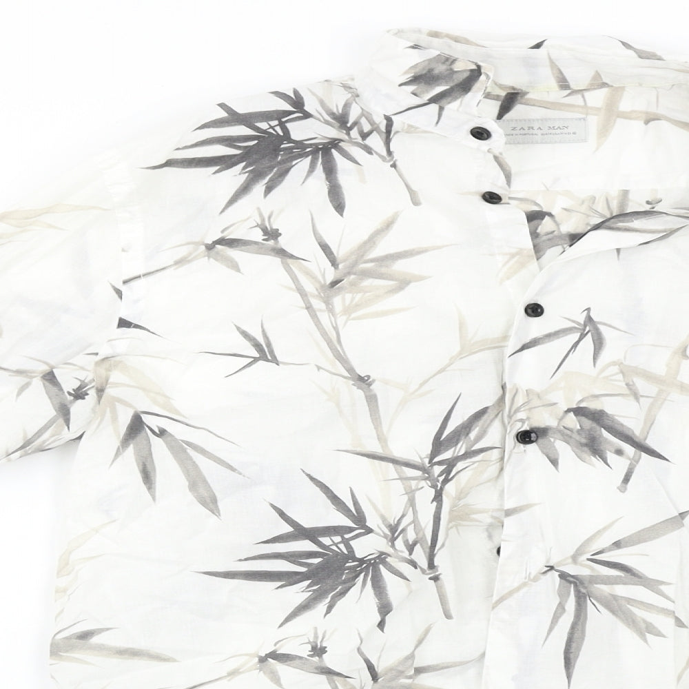 Zara Mens Multicoloured Floral   Button-Up Size M