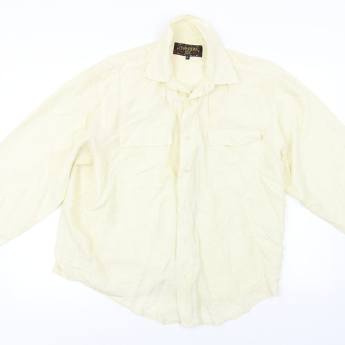 Champions Silk Mens Ivory    Button-Up Size Big 2X