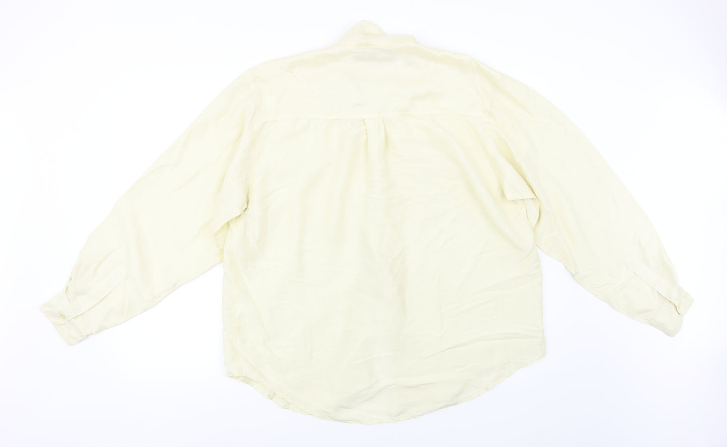 Champions Silk Mens Ivory    Button-Up Size Big 2X