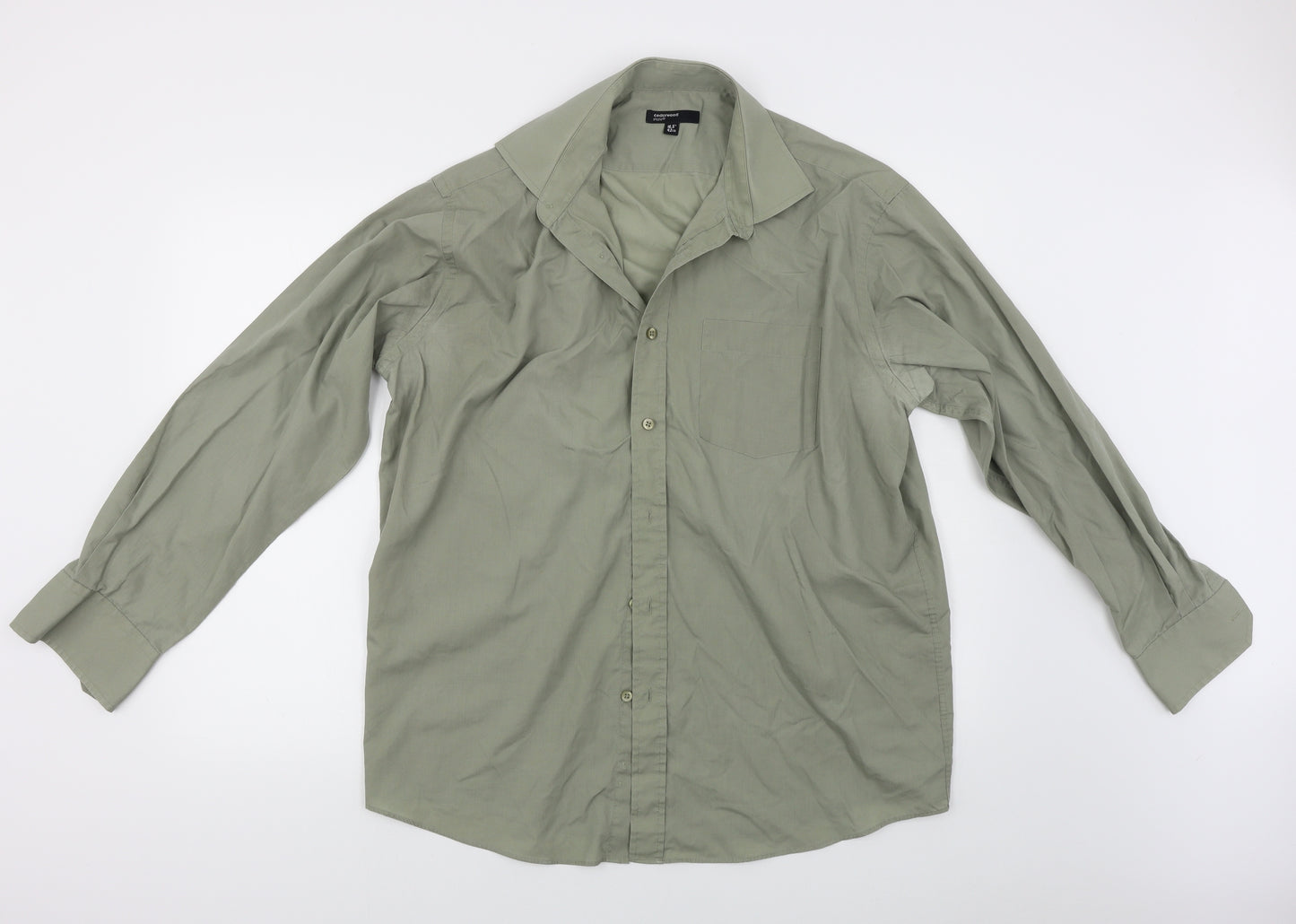 Cedar Wood State Mens Green    Button-Up Size 16.5