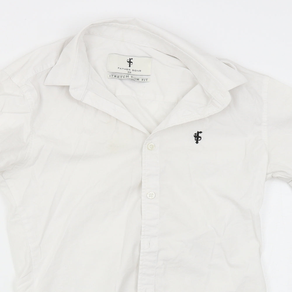 Father & Sons Mens White    Button-Up Size XS