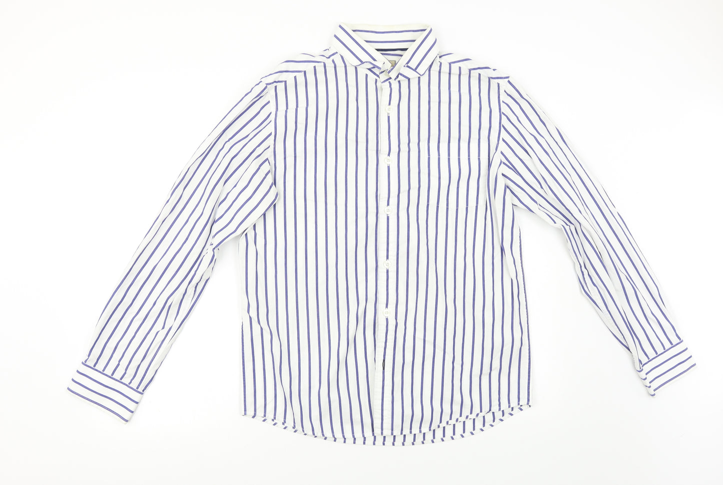 John Lewis Mens Multicoloured Striped   Dress Shirt Size M