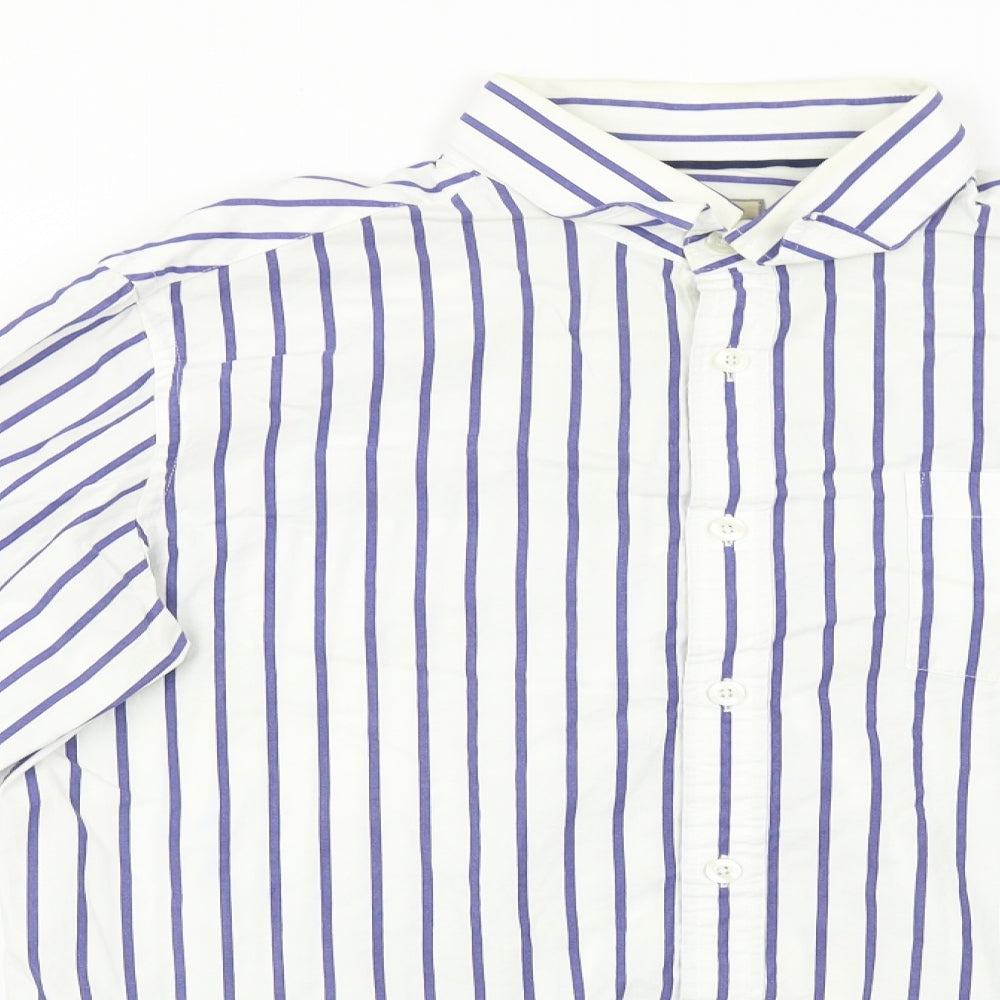 John Lewis Mens Multicoloured Striped   Dress Shirt Size M