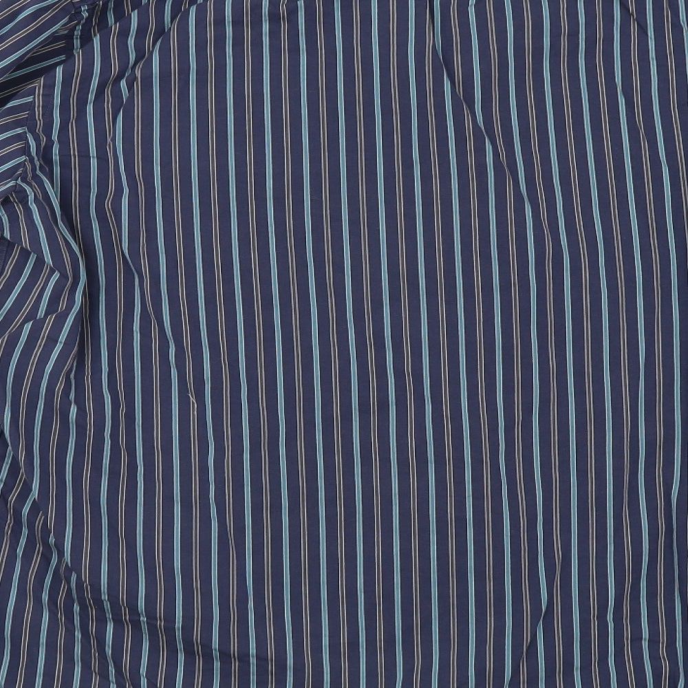 M&S Mens Ivory Striped   Dress Shirt Size 46