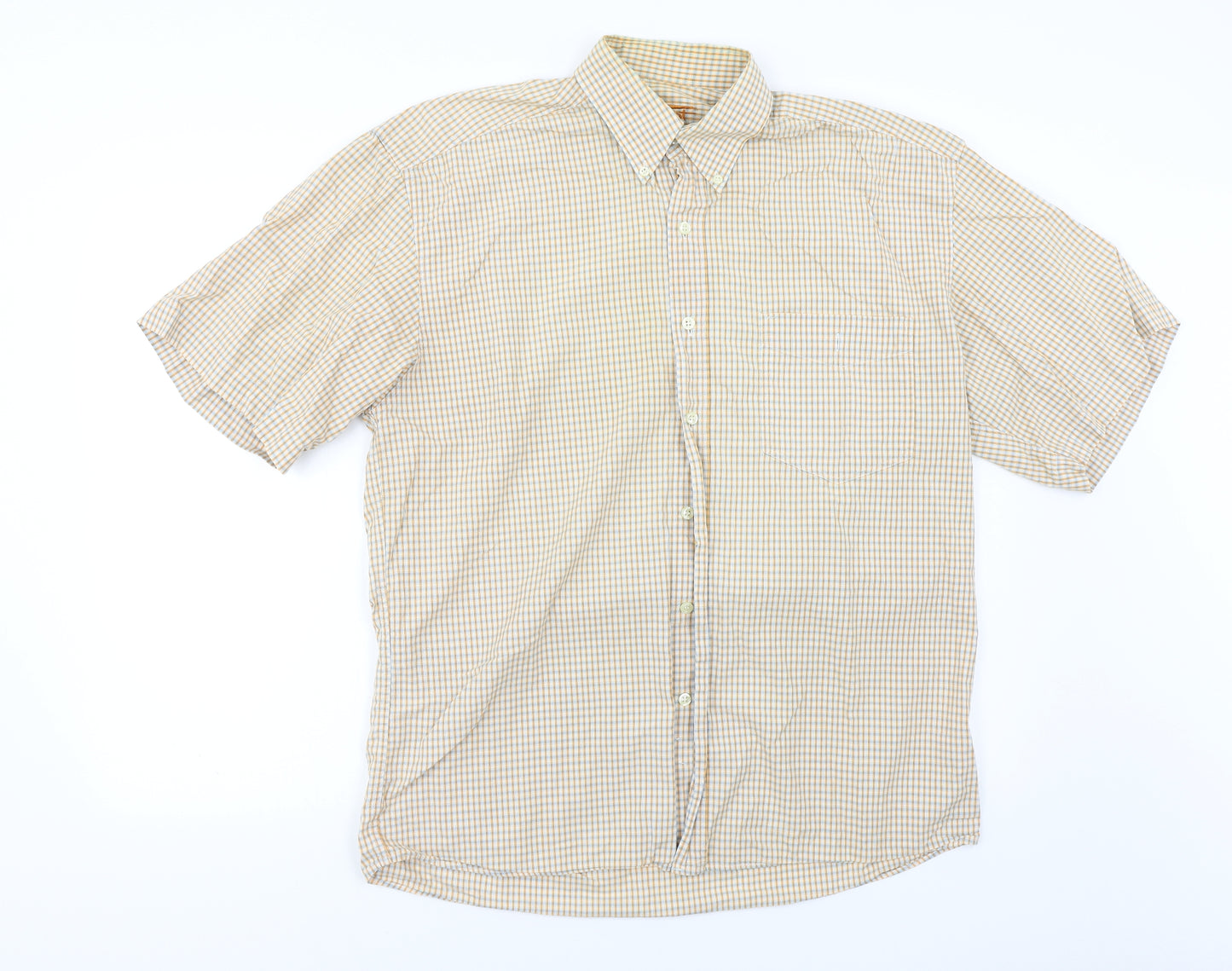 Joc Tissot Mens Multicoloured Check   Button-Up Size 39