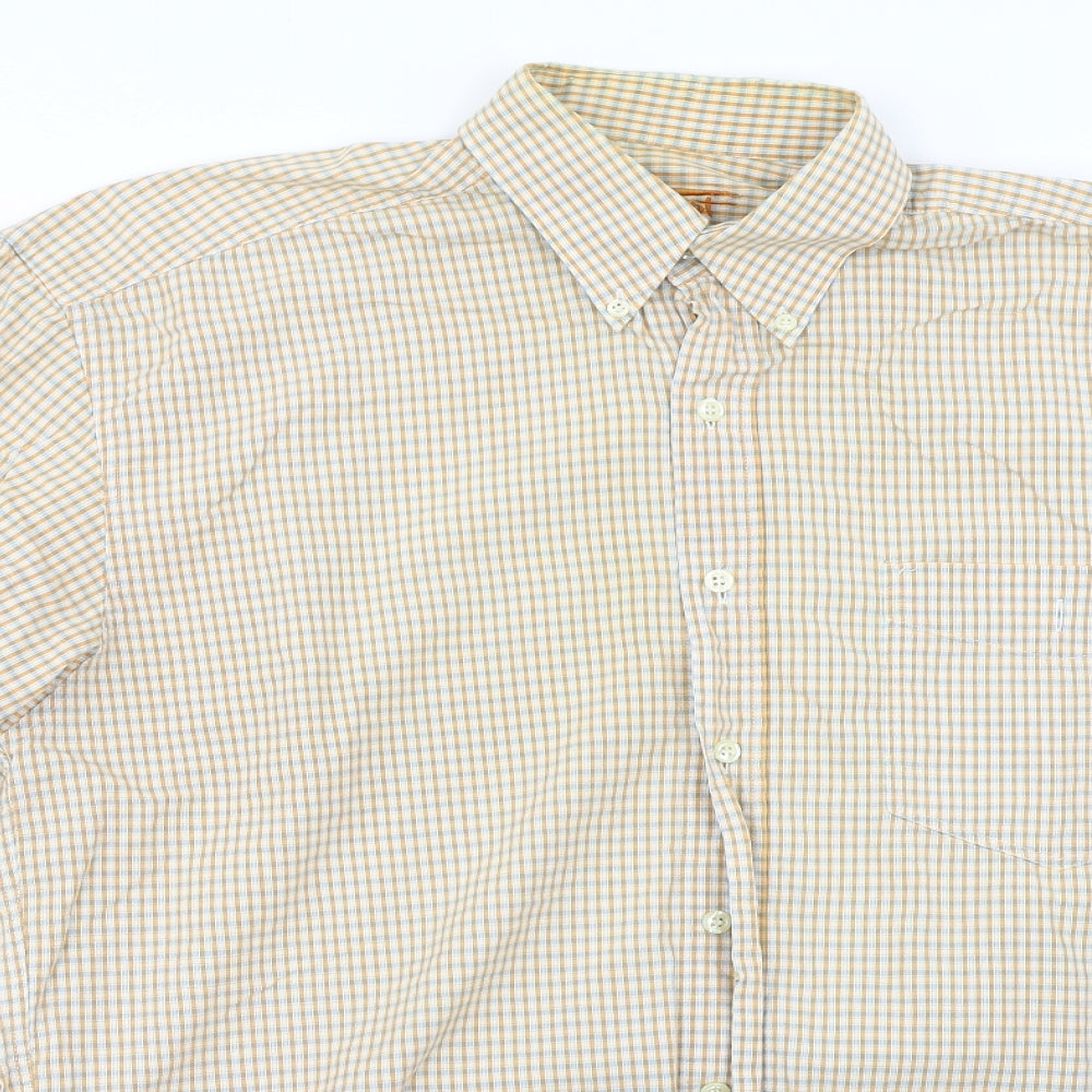 Joc Tissot Mens Multicoloured Check   Button-Up Size 39