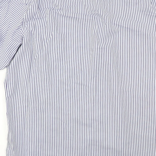 M&S Mens Multicoloured Striped   Dress Shirt Size 16