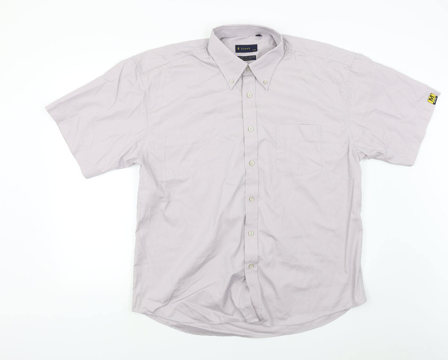 Uneek Mens Beige    Button-Up Size XL