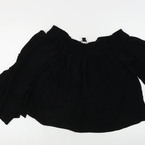 Primark  Womens Black   Cropped Blouse Size 16