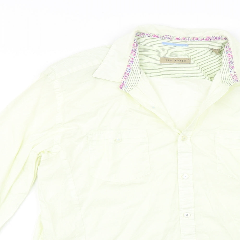Ted Baker Womens Ivory   Basic Button-Up Size L