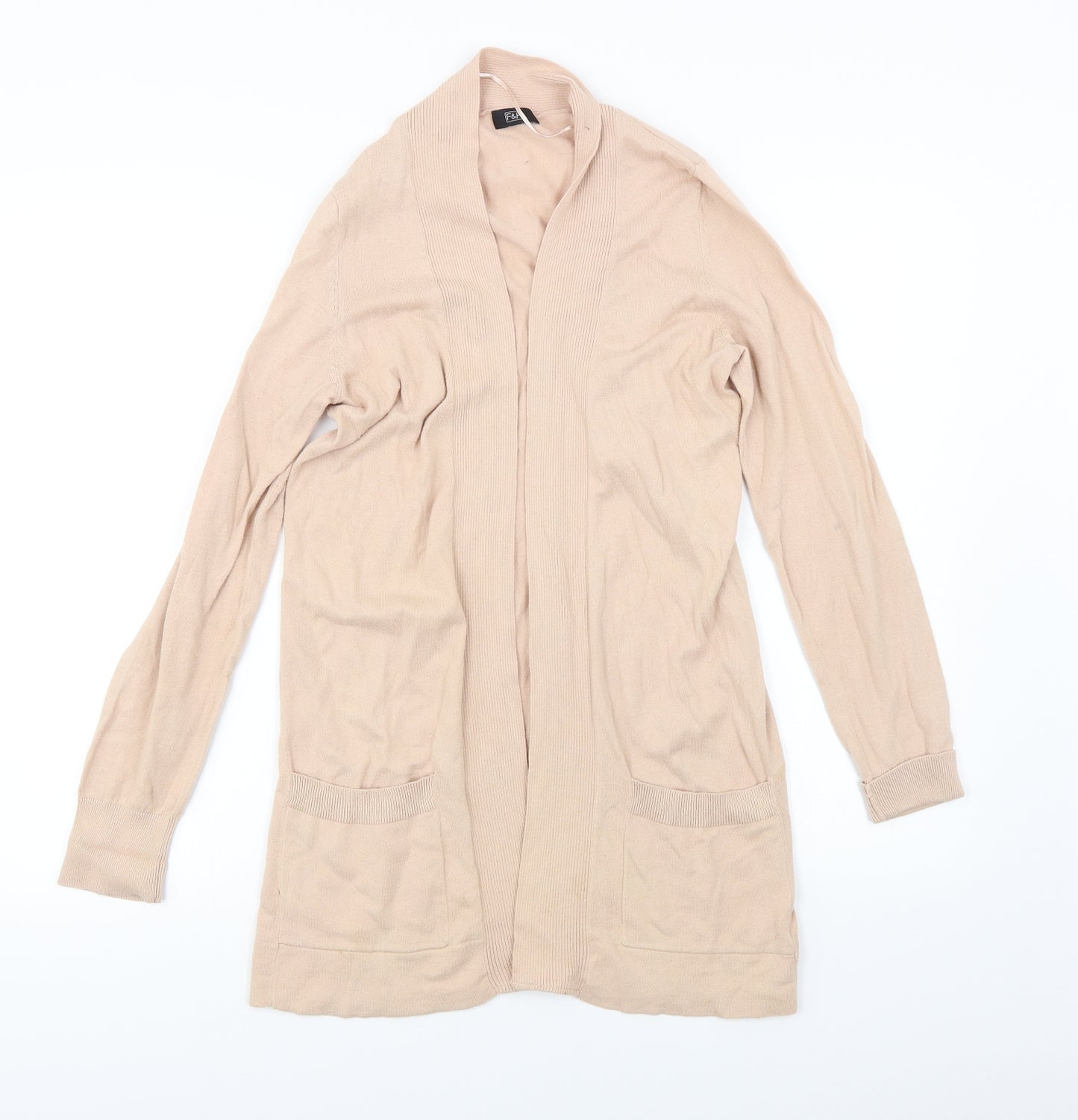 F&F Womens Beige   Cardigan Jumper Size 12