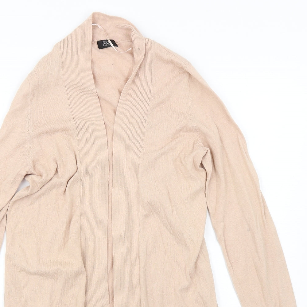 F&F Womens Beige   Cardigan Jumper Size 12