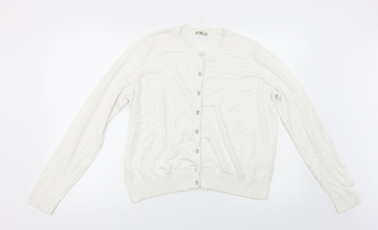 TU Womens White   Cardigan Jumper Size 14