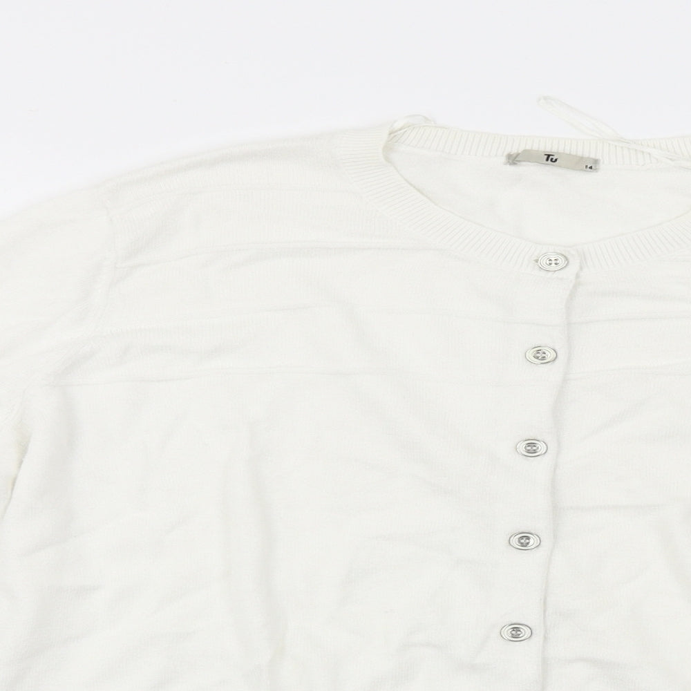 TU Womens White   Cardigan Jumper Size 14