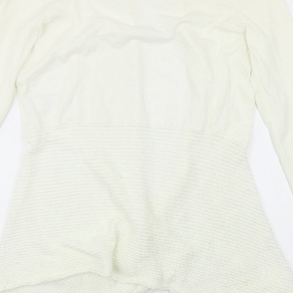 NEXT Womens White   Cardigan Jumper Size 10