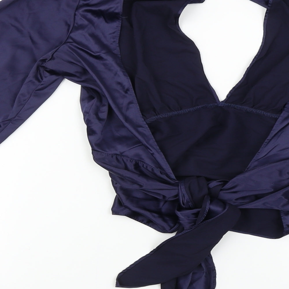 Preworn Womens Blue   Cropped Blouse Size S