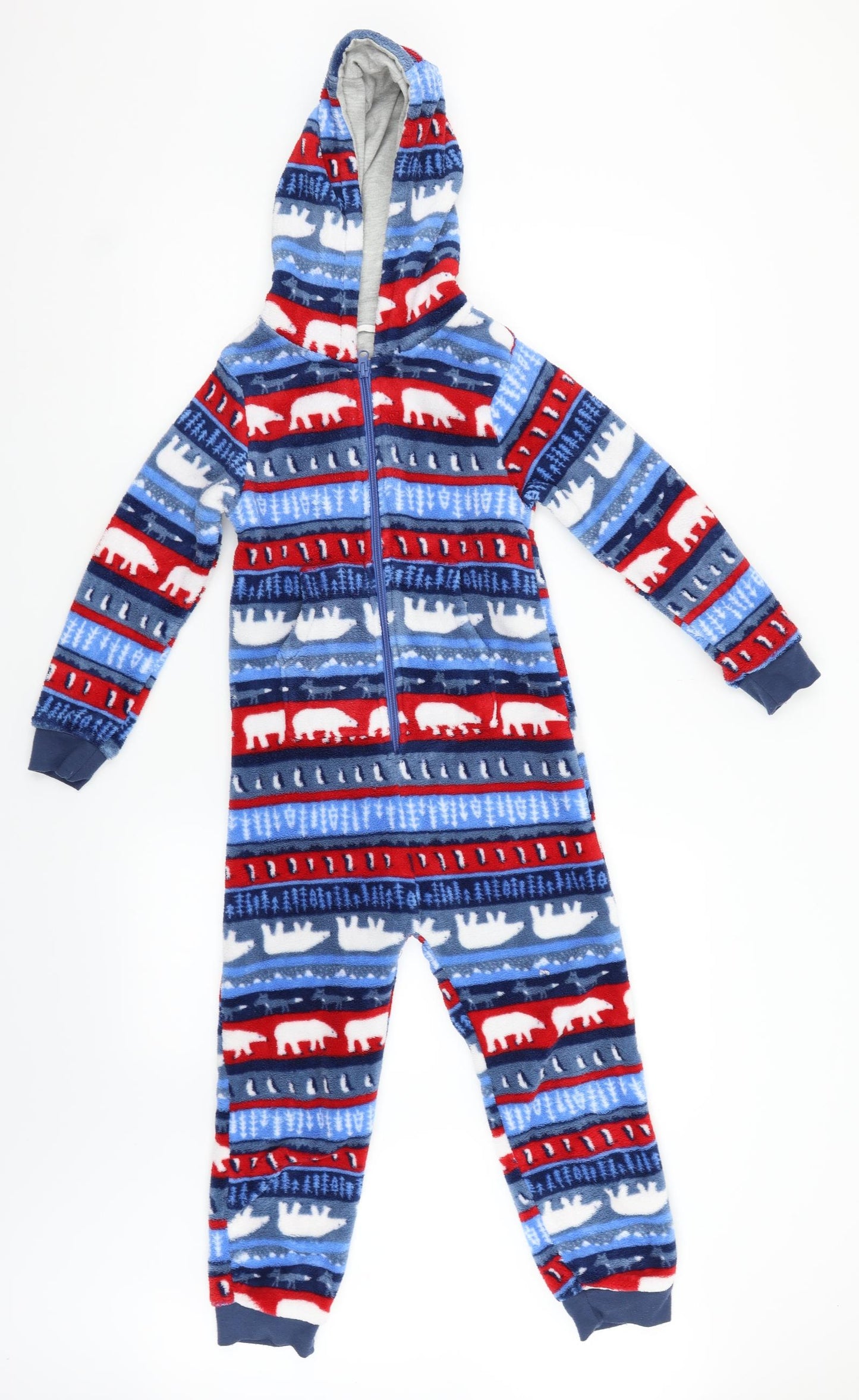 John Lewis Boys Multicoloured Striped   One Piece Size 8 Years  - Christmas
