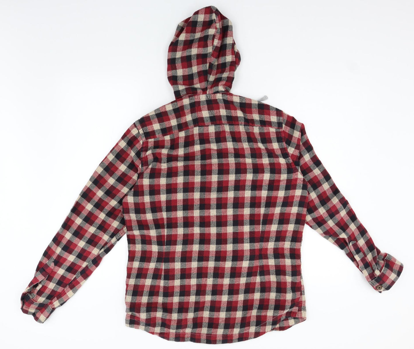NEXT Mens Red Plaid   Button-Up Size M  - Hoodie shirt