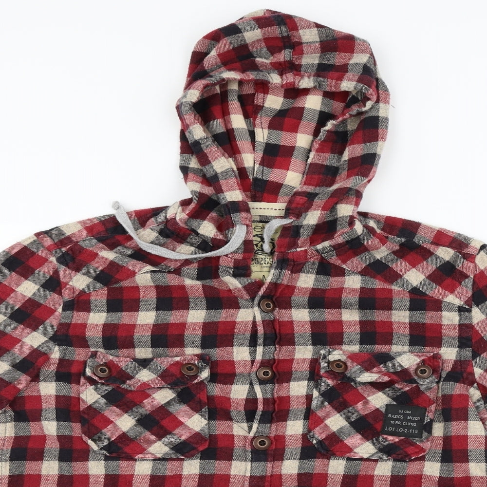 NEXT Mens Red Plaid   Button-Up Size M  - Hoodie shirt
