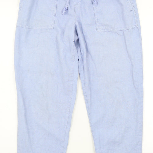 M&S Womens Blue   Jogger Trousers Size 12 L26 in