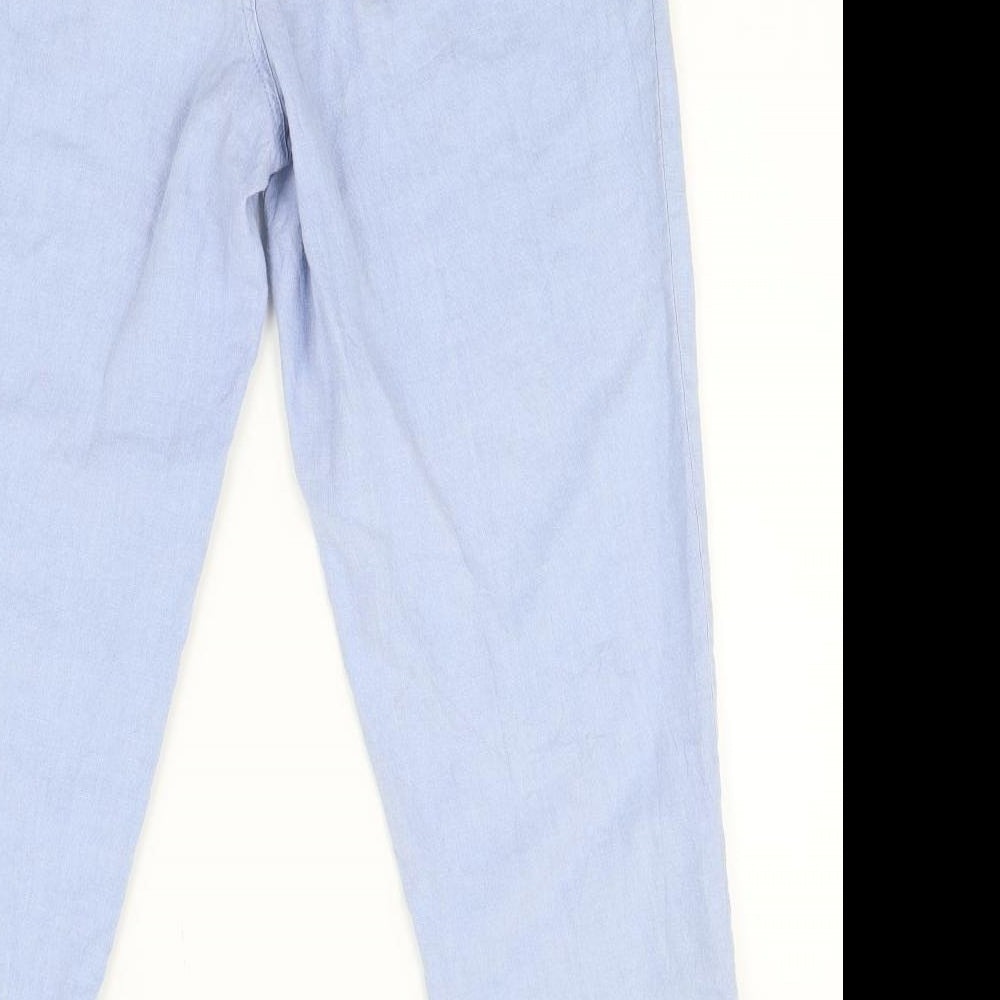 M&S Womens Blue   Jogger Trousers Size 12 L26 in