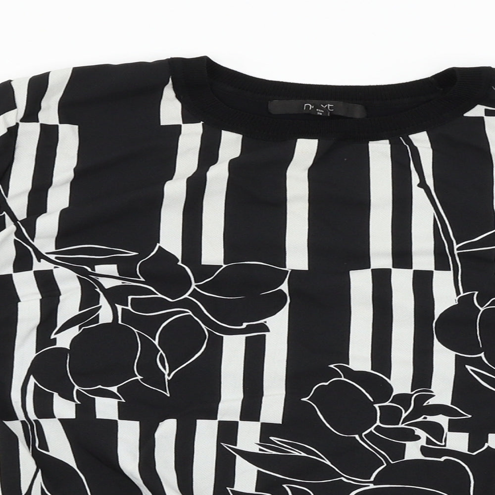 NEXT Womens Black Floral  Basic T-Shirt Size 10