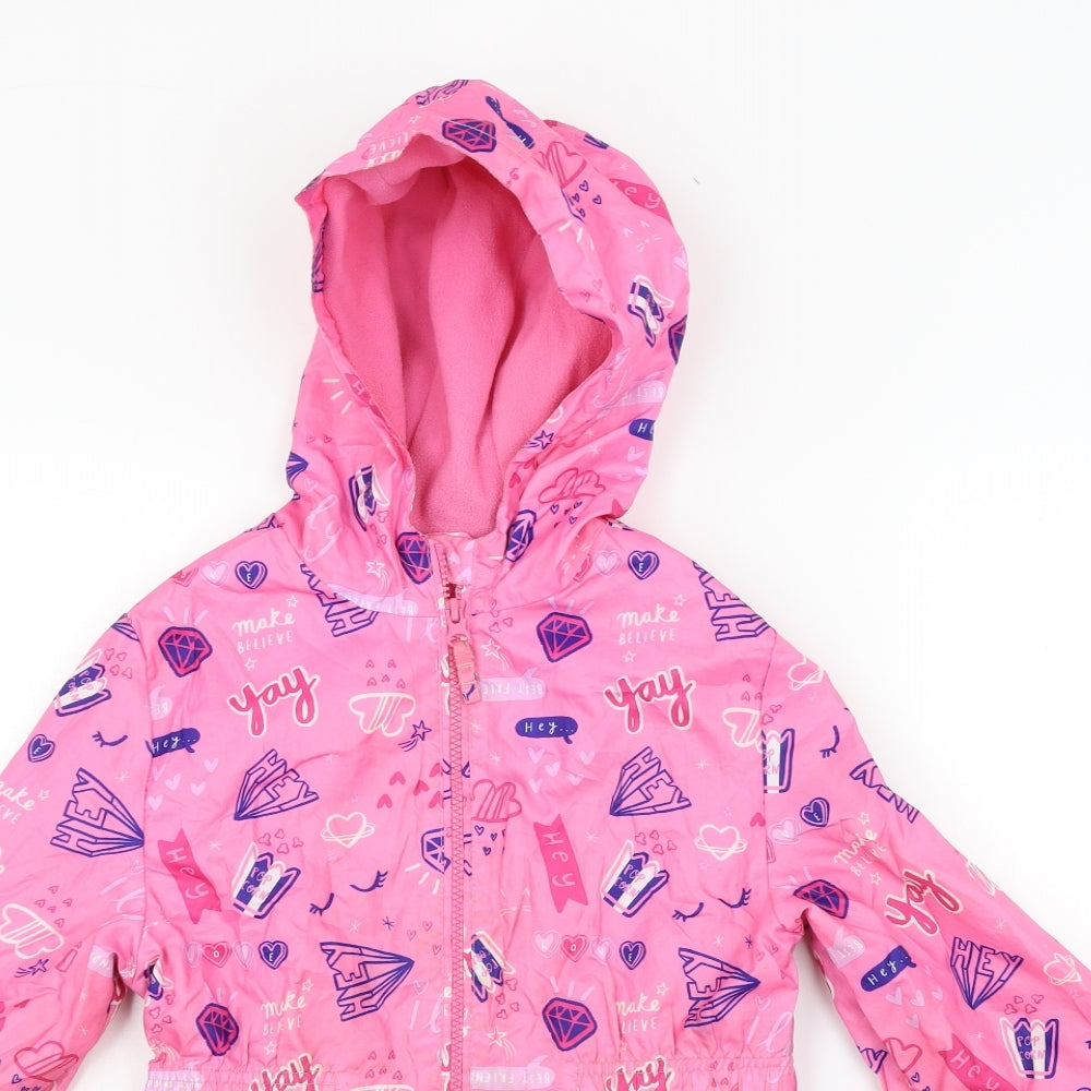 gerge Girls Pink   Rain Coat Coat Size 9-10 Years