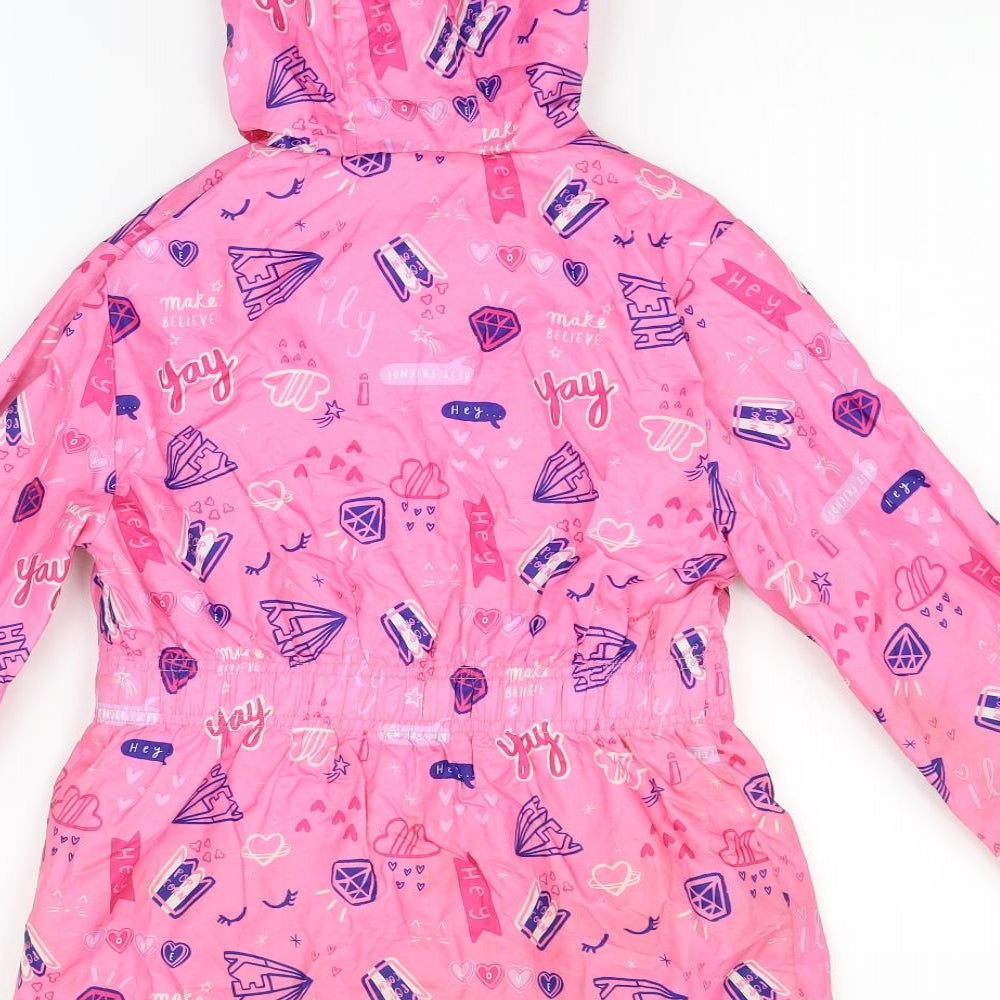 gerge Girls Pink   Rain Coat Coat Size 9-10 Years