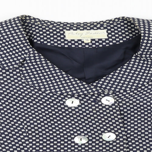 patsy seddon Womens Black Check  Jacket  Size 16