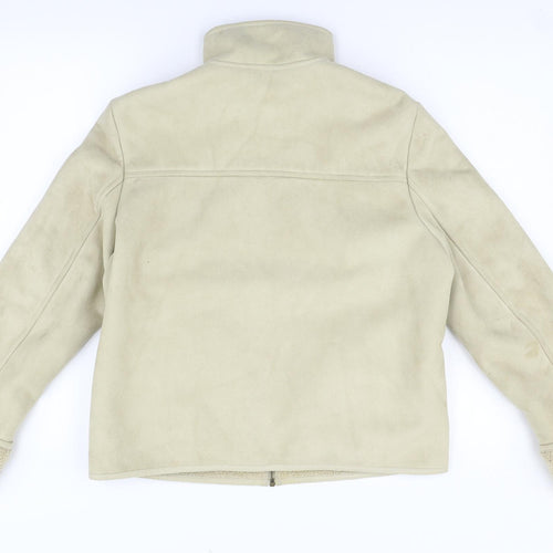 NEXT Womens Beige   Jacket  Size 12  - faux suede feel