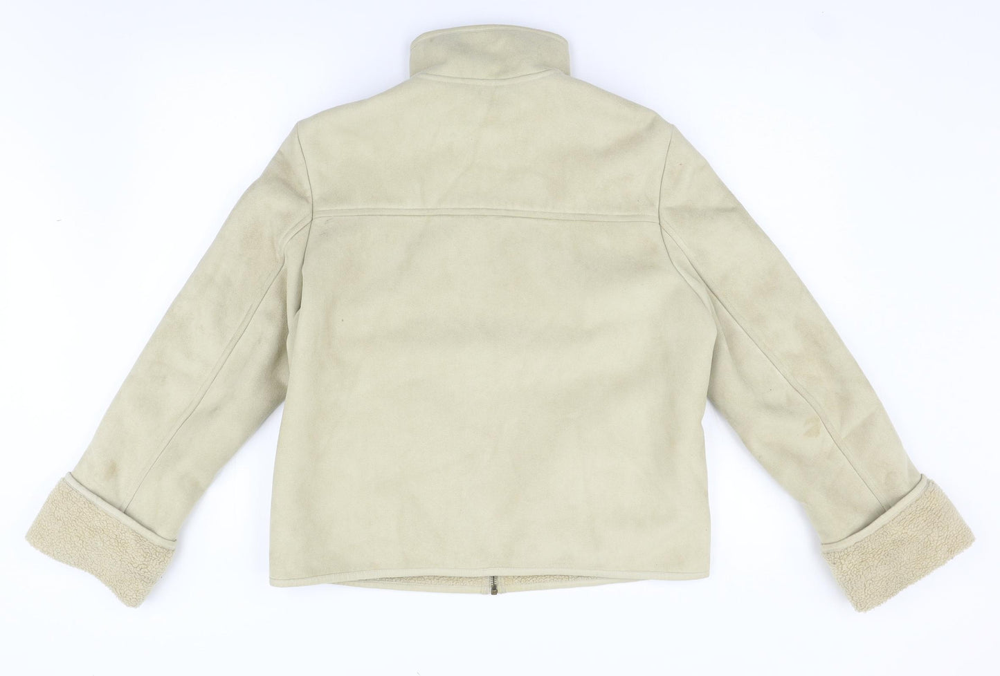 NEXT Womens Beige   Jacket  Size 12  - faux suede feel