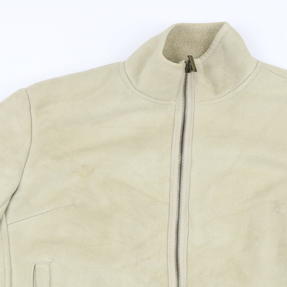 NEXT Womens Beige   Jacket  Size 12  - faux suede feel