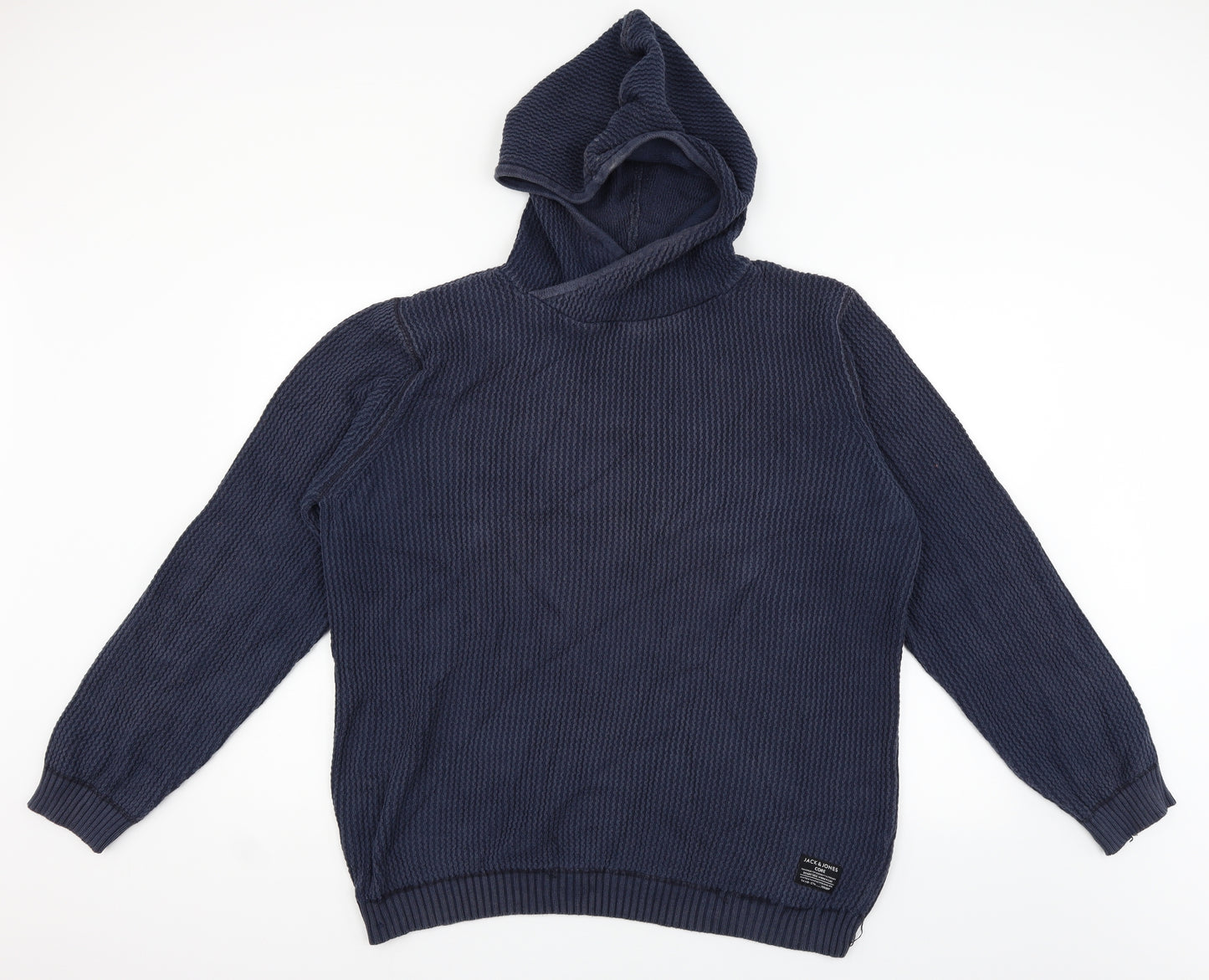 Jack and Jones Mens Blue   Pullover Hoodie Size 2XL
