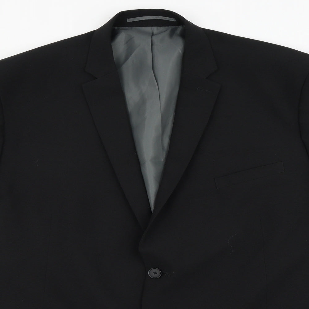 George Mens Black   Jacket Suit Jacket Size 48