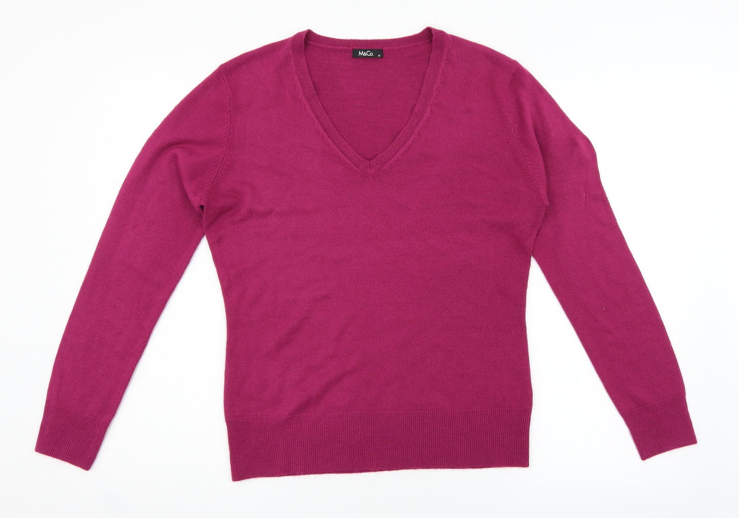M&Co Mens Red   Pullover Jumper Size M