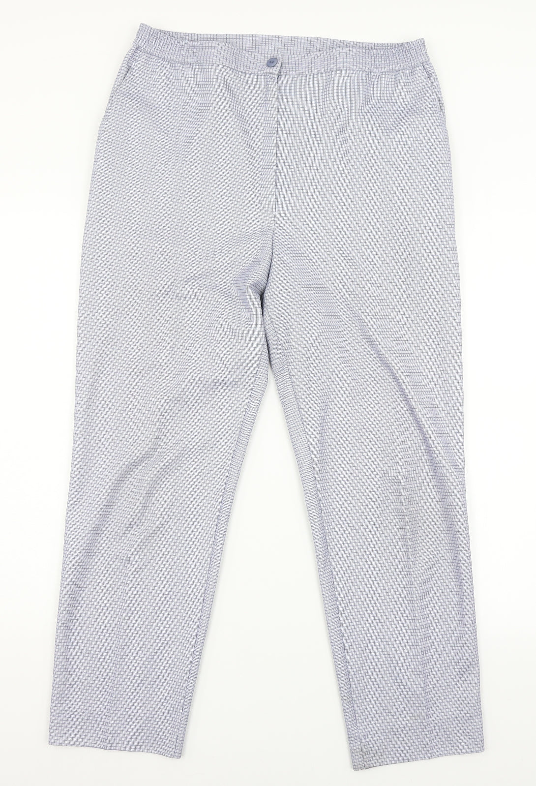 finn karelia Womens Blue Check  Trousers  Size 16 L27 in