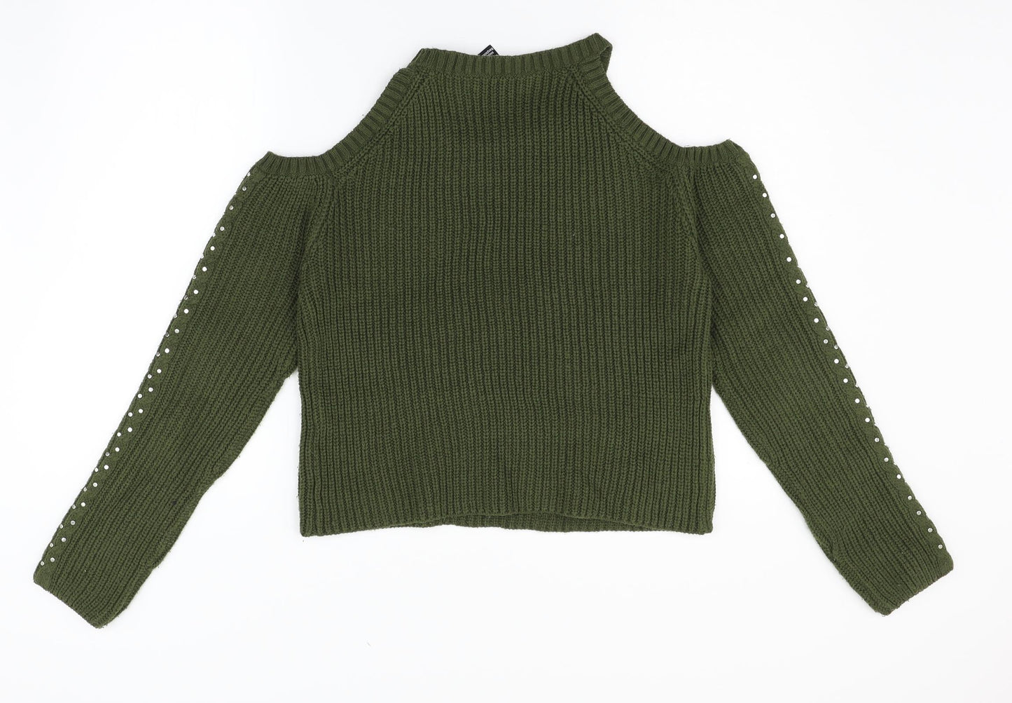 New Look Girls Green   Pullover Jumper Size 14-15 Years  - shoulderless