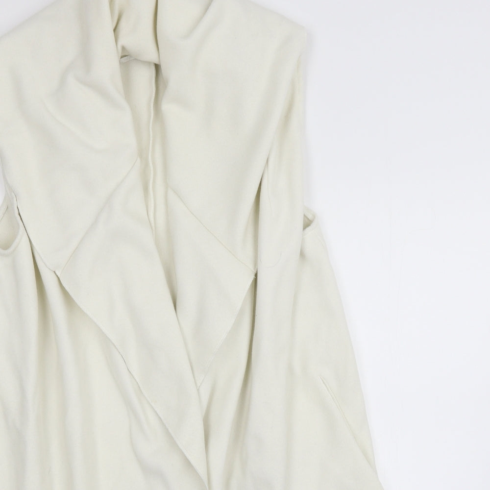 AX Paris Womens Ivory   Overcoat Coat One Size  - sleeveless