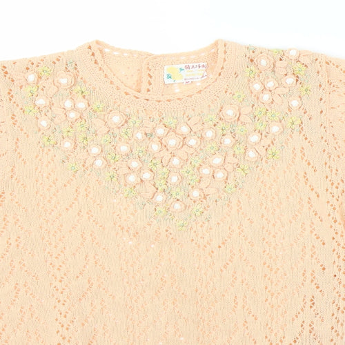 Preworn Womens Orange   Pullover Jumper Size M