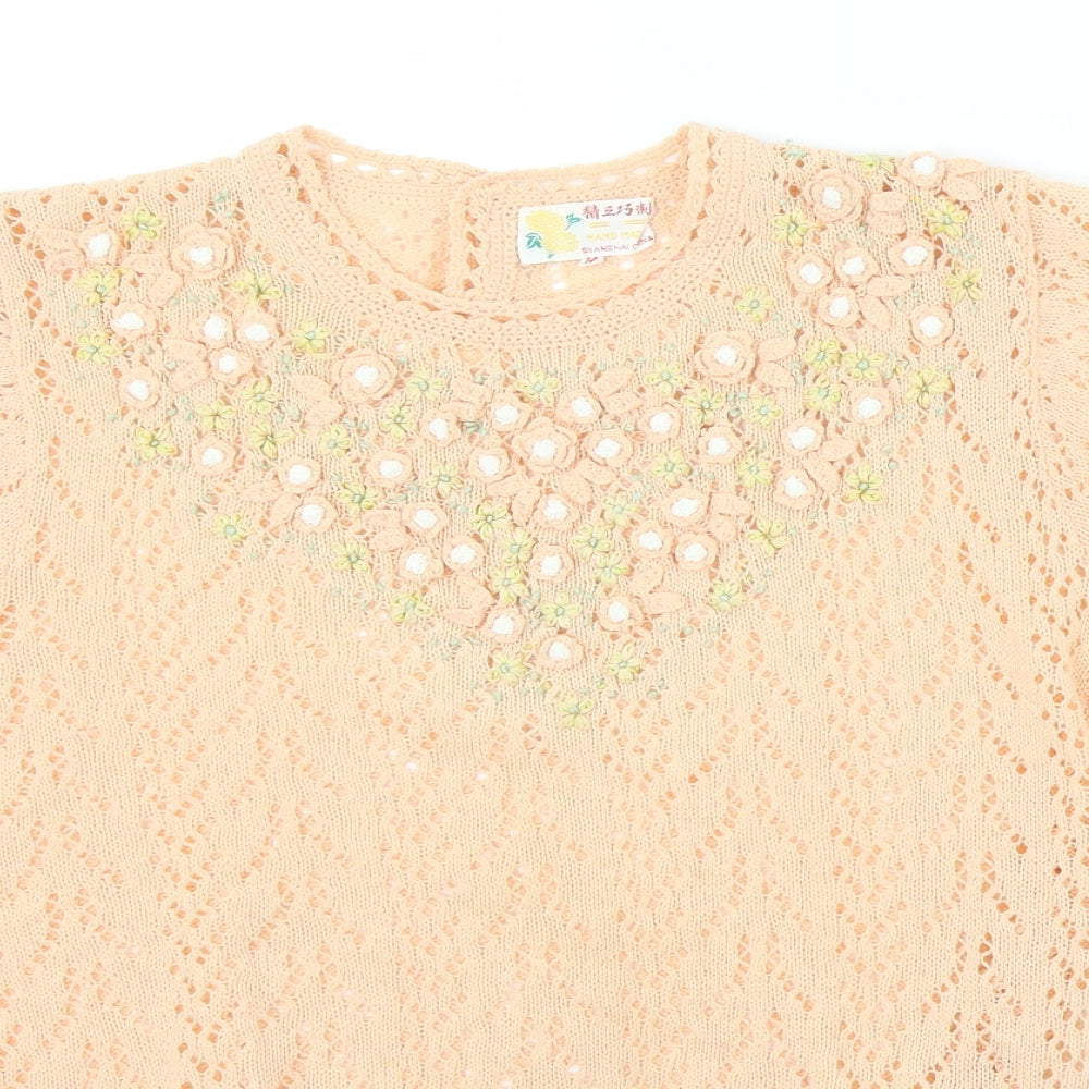 Preworn Womens Orange   Pullover Jumper Size M